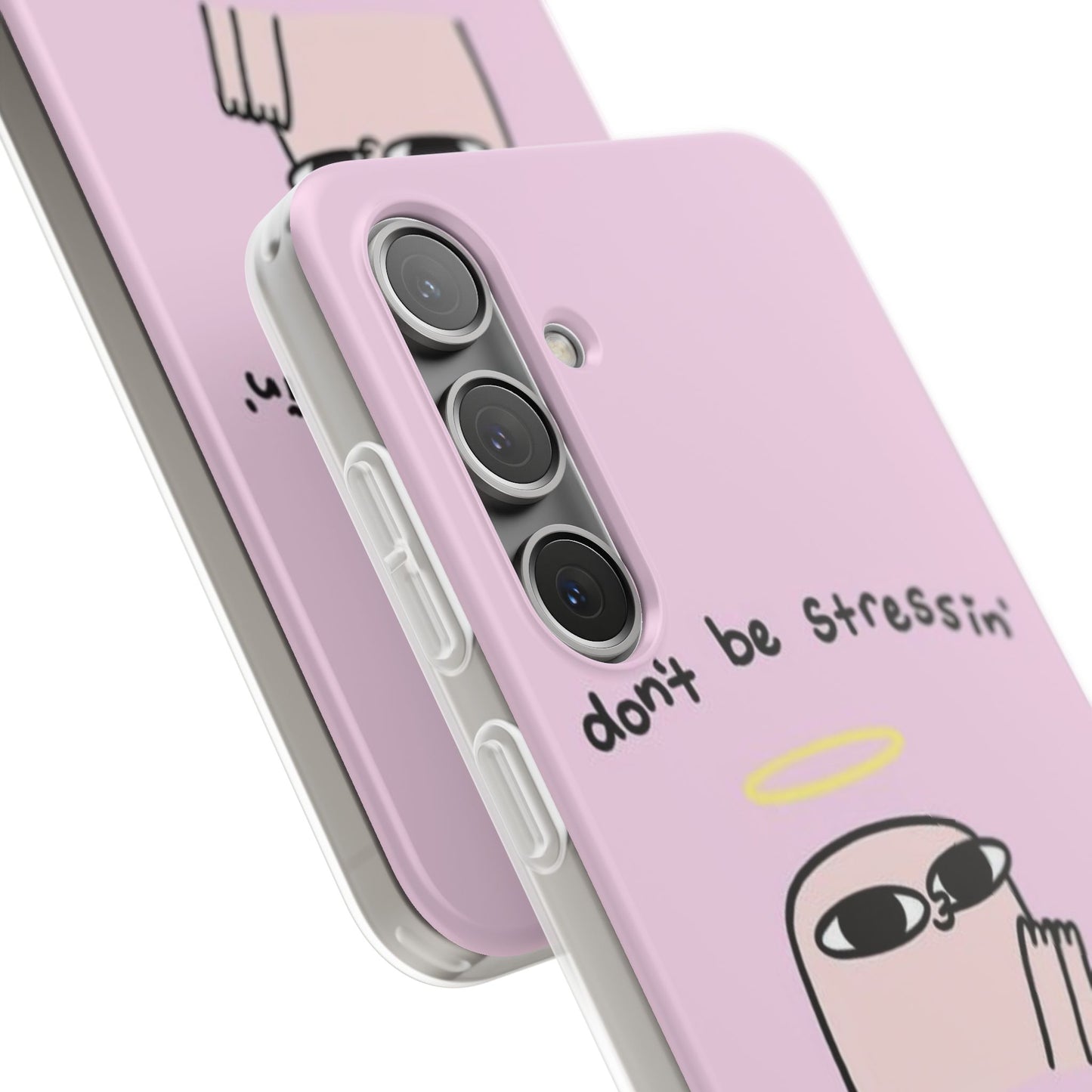 Cute Stress Relief Phone Case, Motivational Flexi Case, Gift for Friends, Phone Cover, Modern Art Case
