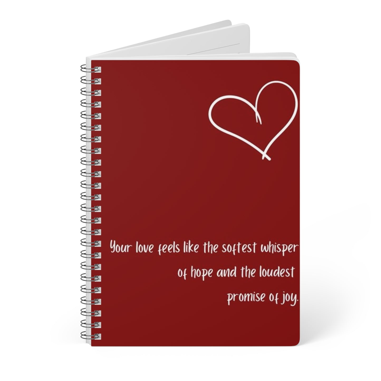 Romantic Wirobound Softcover Notebook - Perfect for Journaling, Love Letters, Gifts, Planner, or Daily Notes