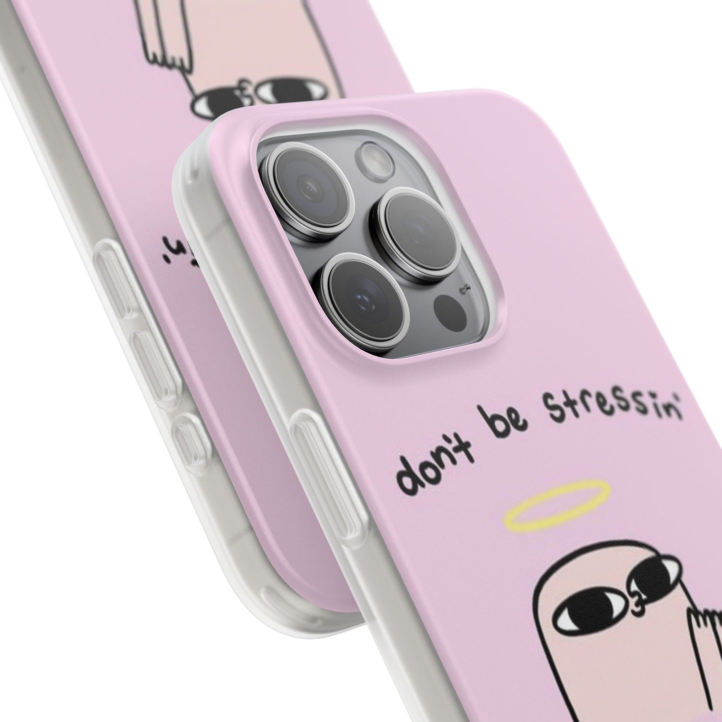 Cute Stress Relief Phone Case, Motivational Flexi Case, Gift for Friends, Phone Cover, Modern Art Case