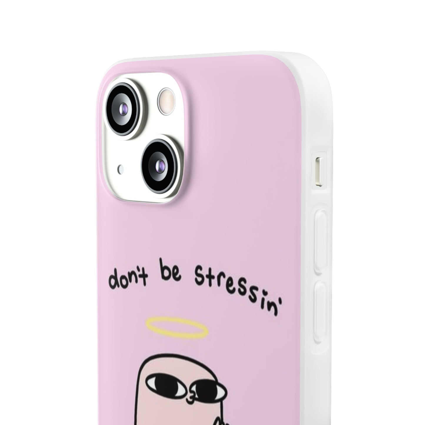 Cute Stress Relief Phone Case, Motivational Flexi Case, Gift for Friends, Phone Cover, Modern Art Case