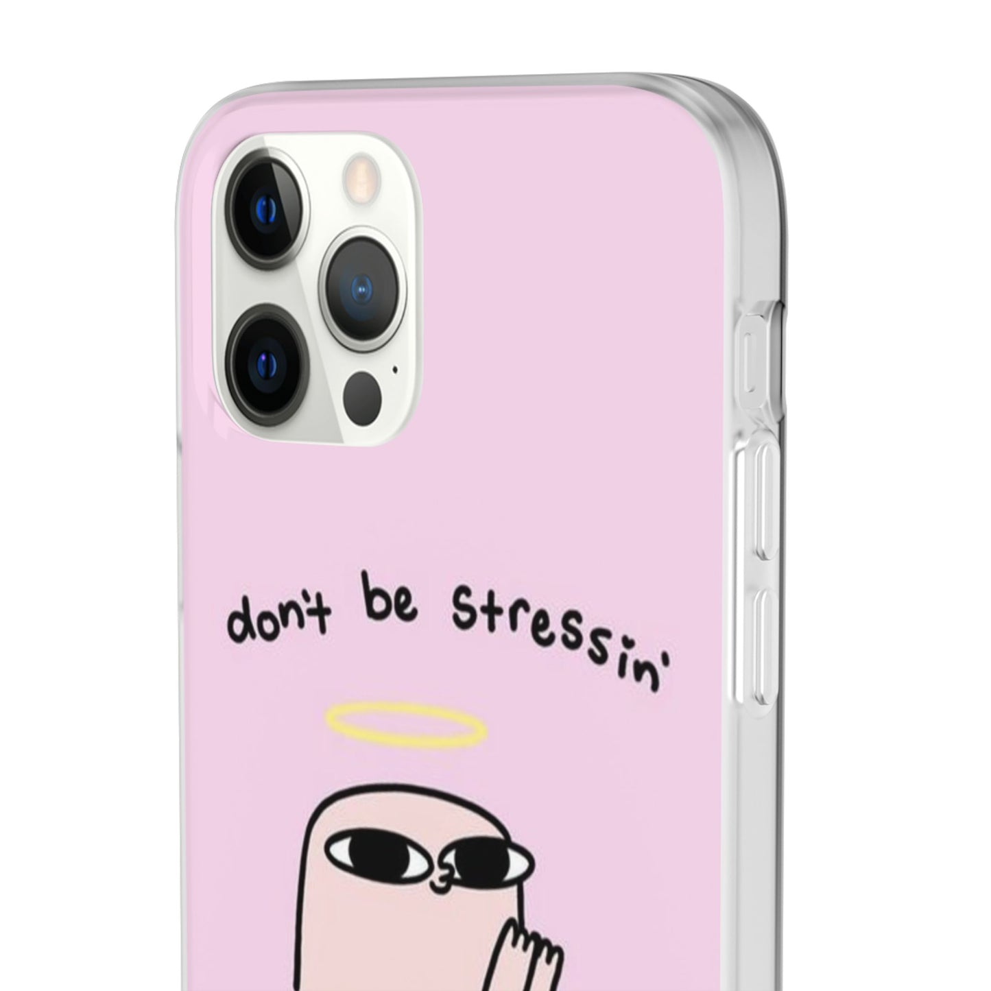 Cute Stress Relief Phone Case, Motivational Flexi Case, Gift for Friends, Phone Cover, Modern Art Case