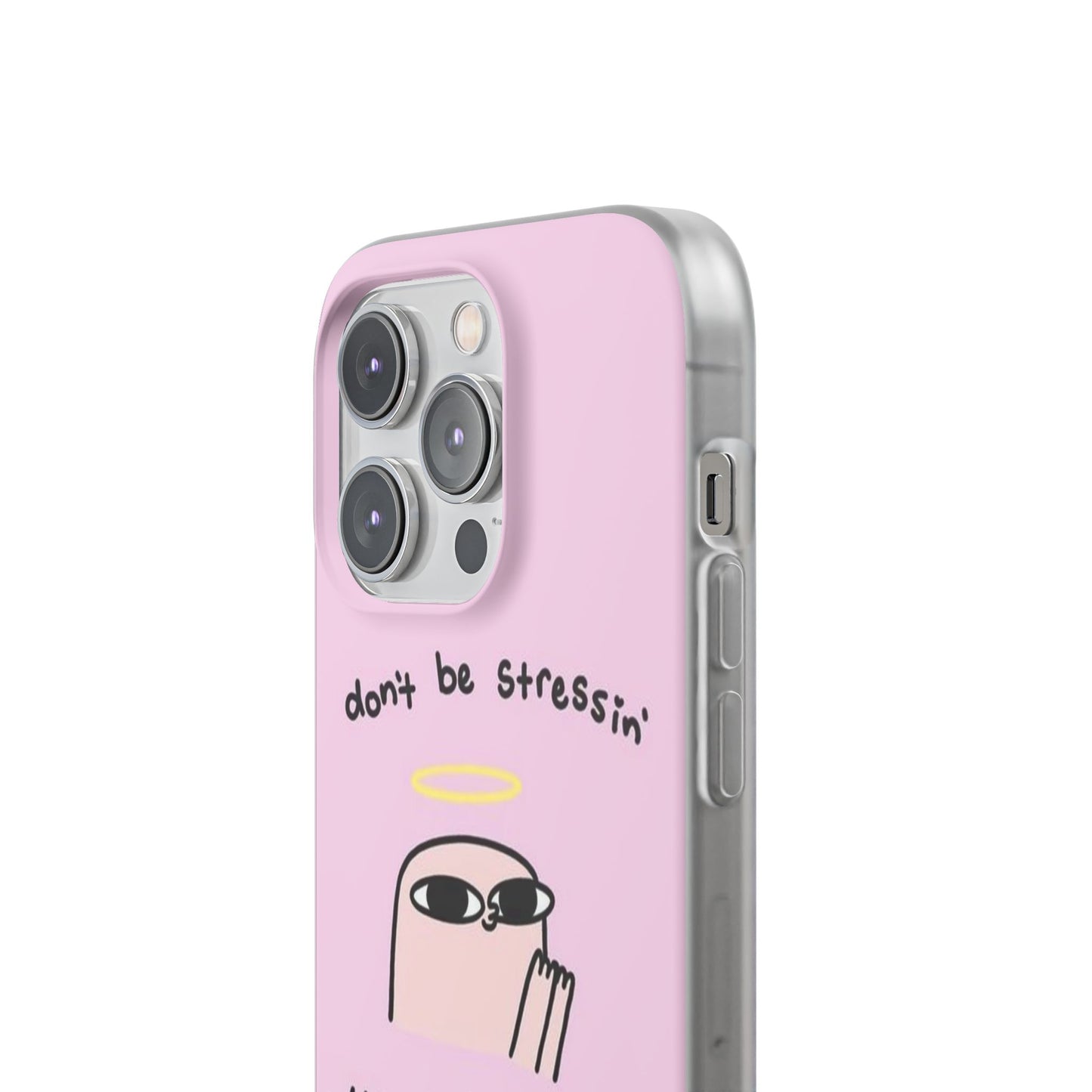 Cute Stress Relief Phone Case, Motivational Flexi Case, Gift for Friends, Phone Cover, Modern Art Case