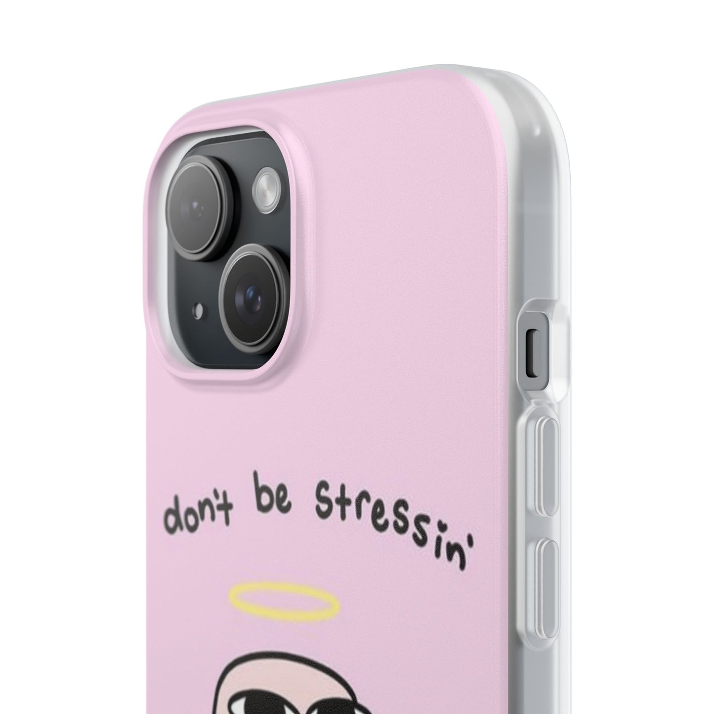 Cute Stress Relief Phone Case, Motivational Flexi Case, Gift for Friends, Phone Cover, Modern Art Case