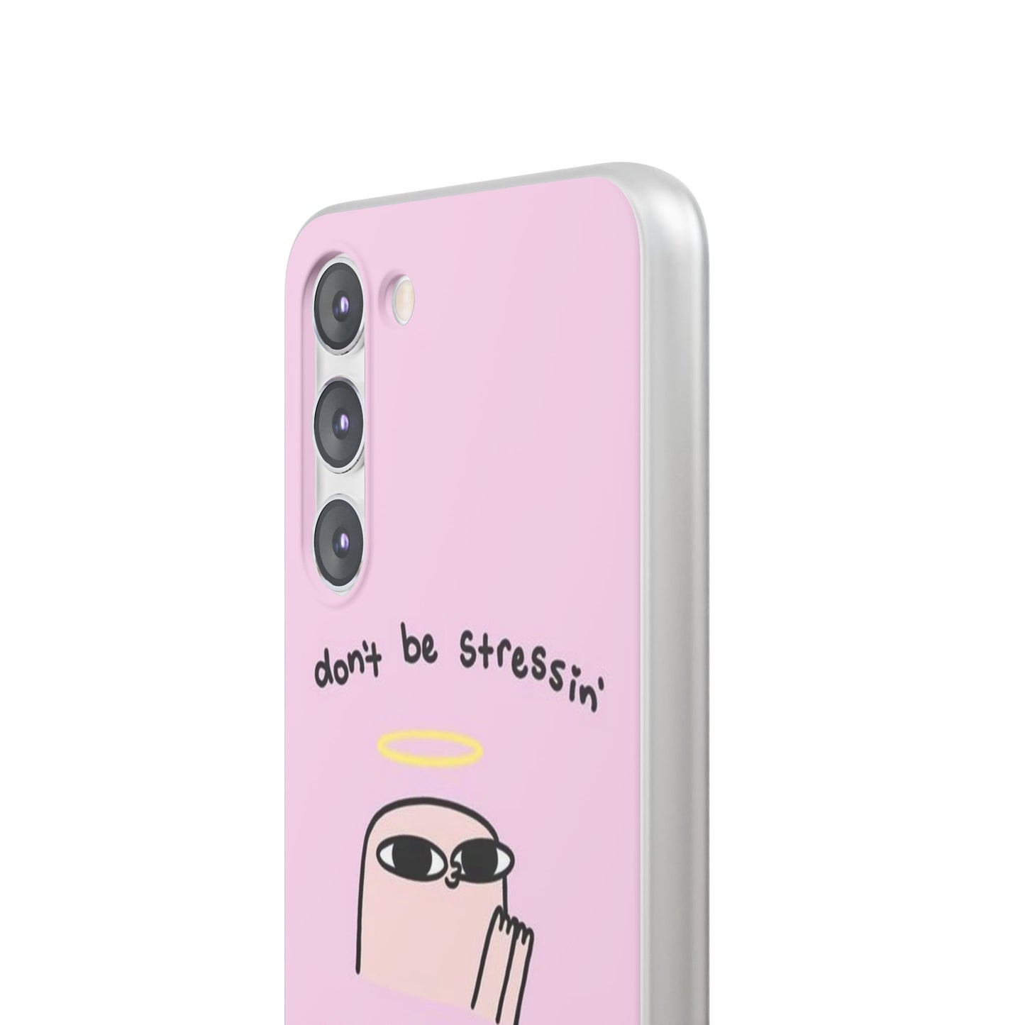 Cute Stress Relief Phone Case, Motivational Flexi Case, Gift for Friends, Phone Cover, Modern Art Case