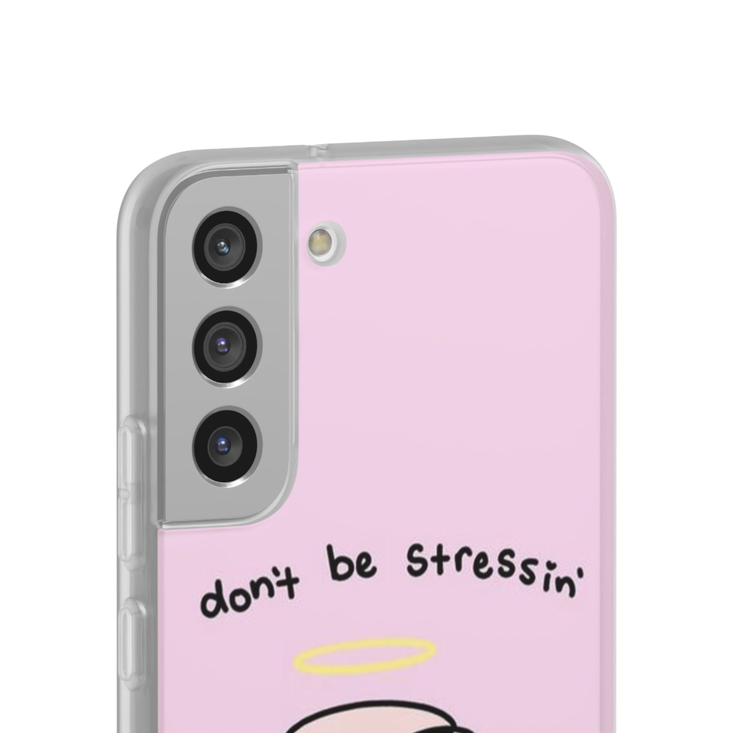 Cute Stress Relief Phone Case, Motivational Flexi Case, Gift for Friends, Phone Cover, Modern Art Case