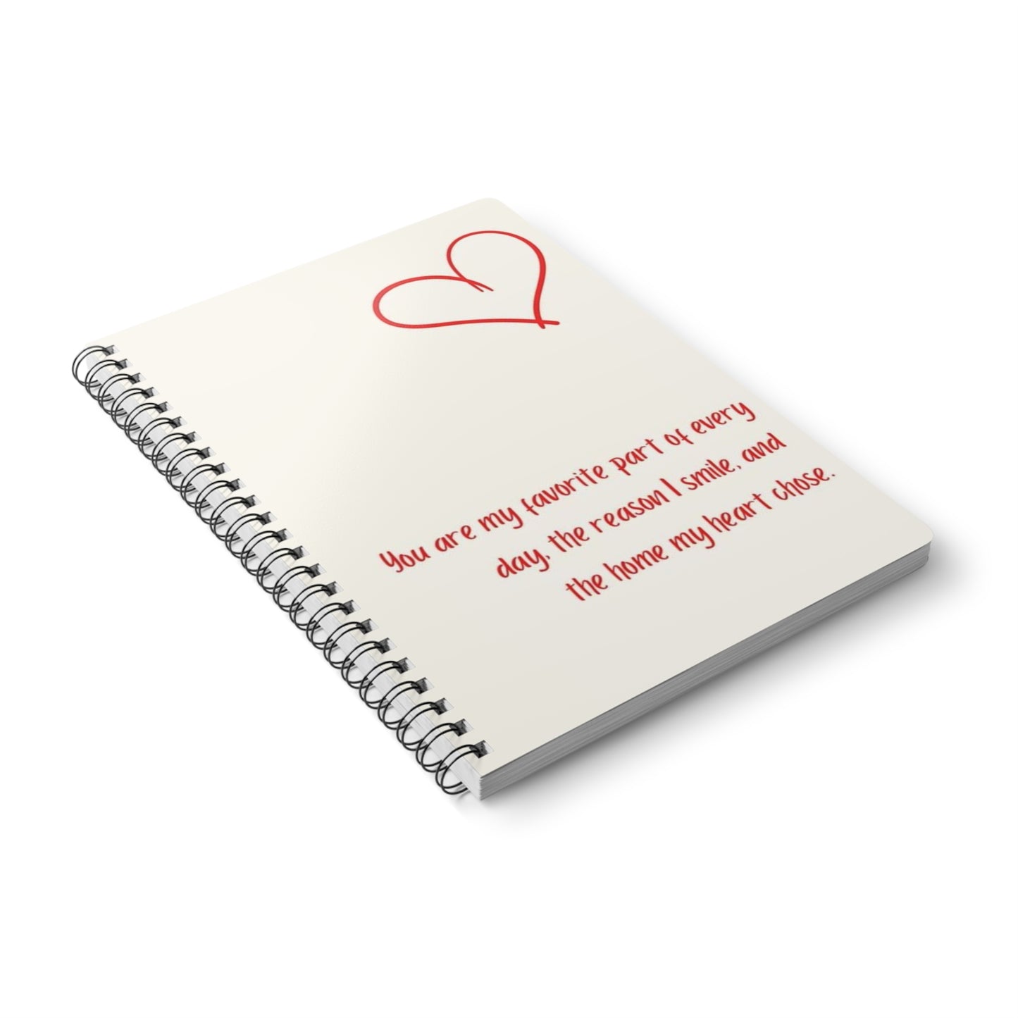 Heartfelt Wirobound Notebook - Perfect for Journaling, Gift for Friends, Love Notes, Creative Writing, Valentine's Day