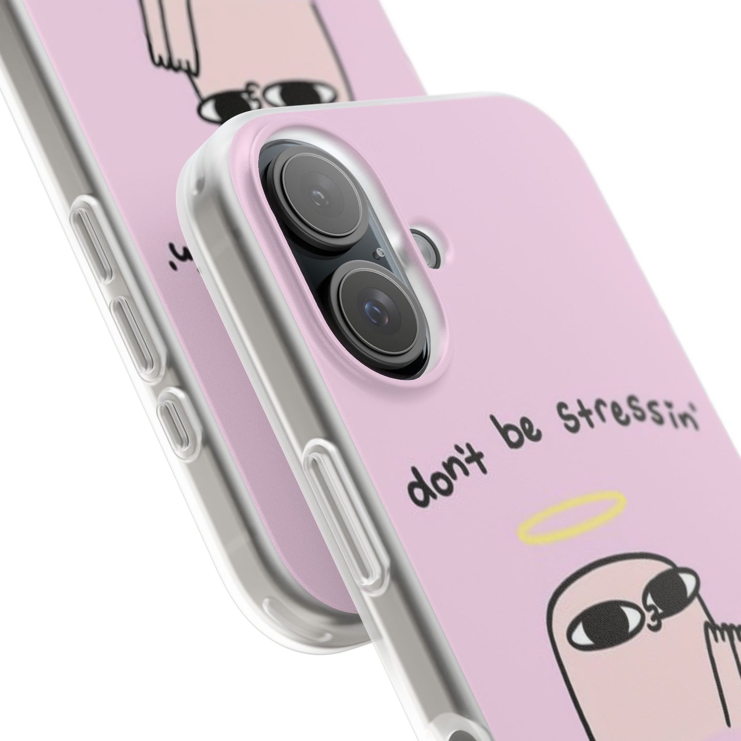 Cute Stress Relief Phone Case, Motivational Flexi Case, Gift for Friends, Phone Cover, Modern Art Case