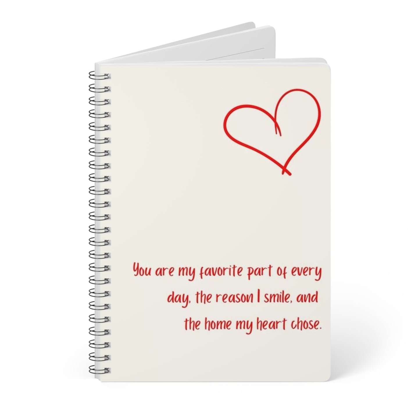 Heartfelt Wirobound Notebook - Perfect for Journaling, Gift for Friends, Love Notes, Creative Writing, Valentine's Day