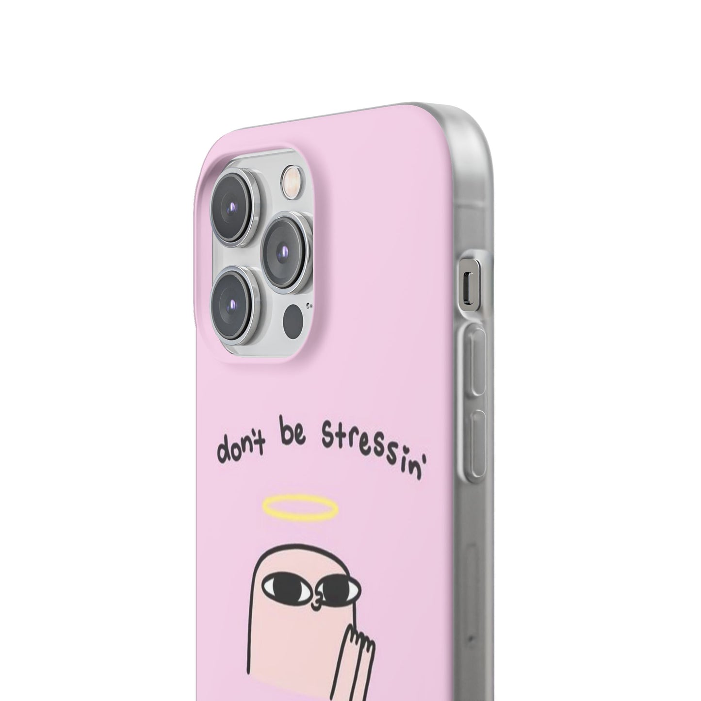 Cute Stress Relief Phone Case, Motivational Flexi Case, Gift for Friends, Phone Cover, Modern Art Case