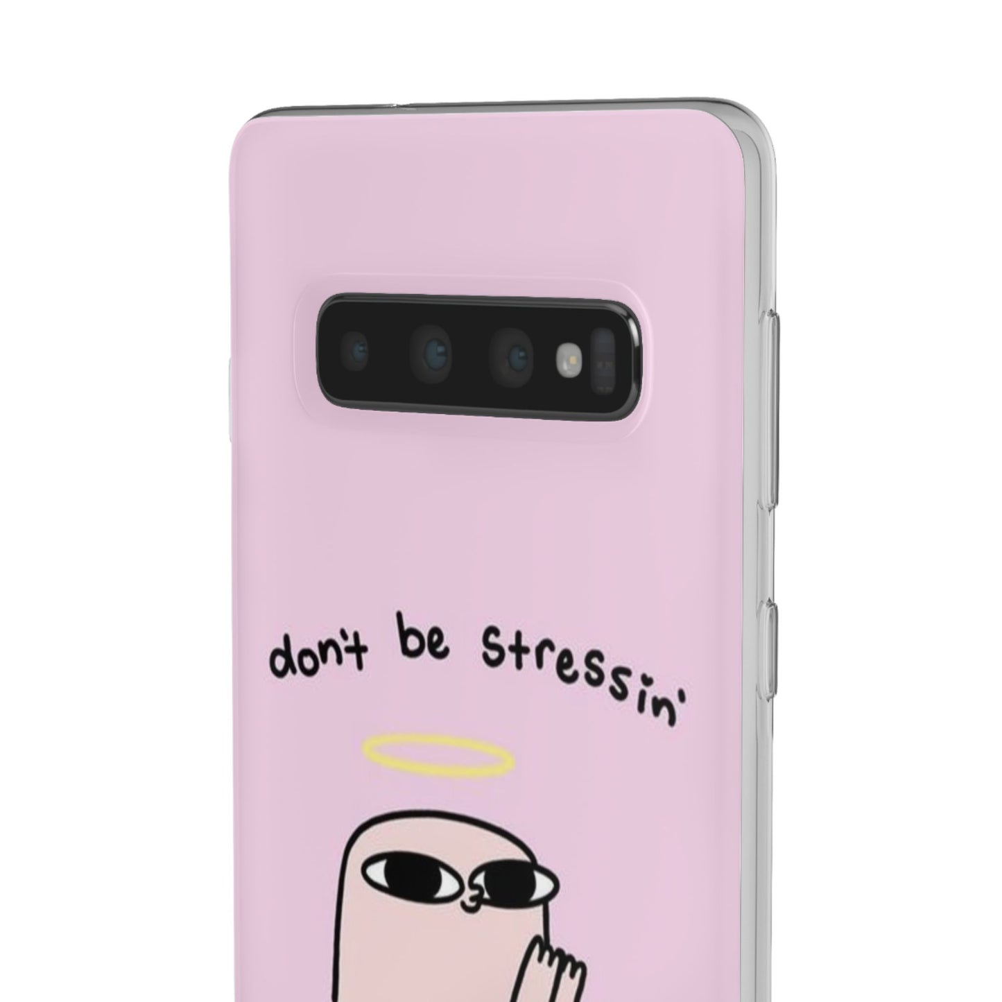 Cute Stress Relief Phone Case, Motivational Flexi Case, Gift for Friends, Phone Cover, Modern Art Case