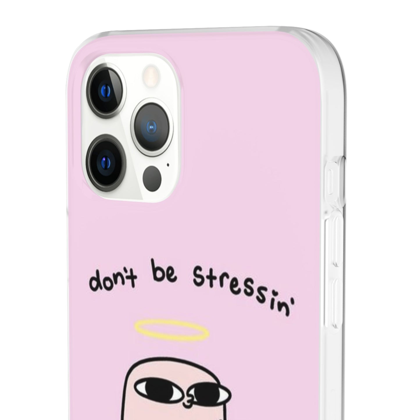Cute Stress Relief Phone Case, Motivational Flexi Case, Gift for Friends, Phone Cover, Modern Art Case