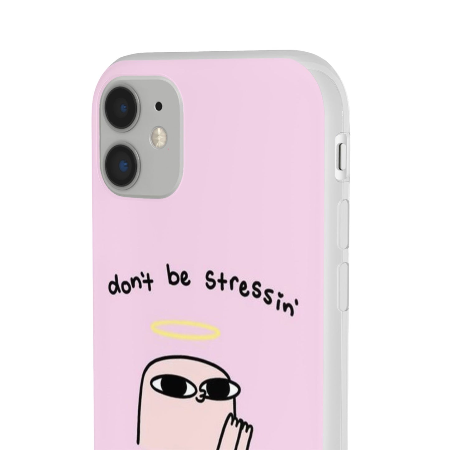 Cute Stress Relief Phone Case, Motivational Flexi Case, Gift for Friends, Phone Cover, Modern Art Case