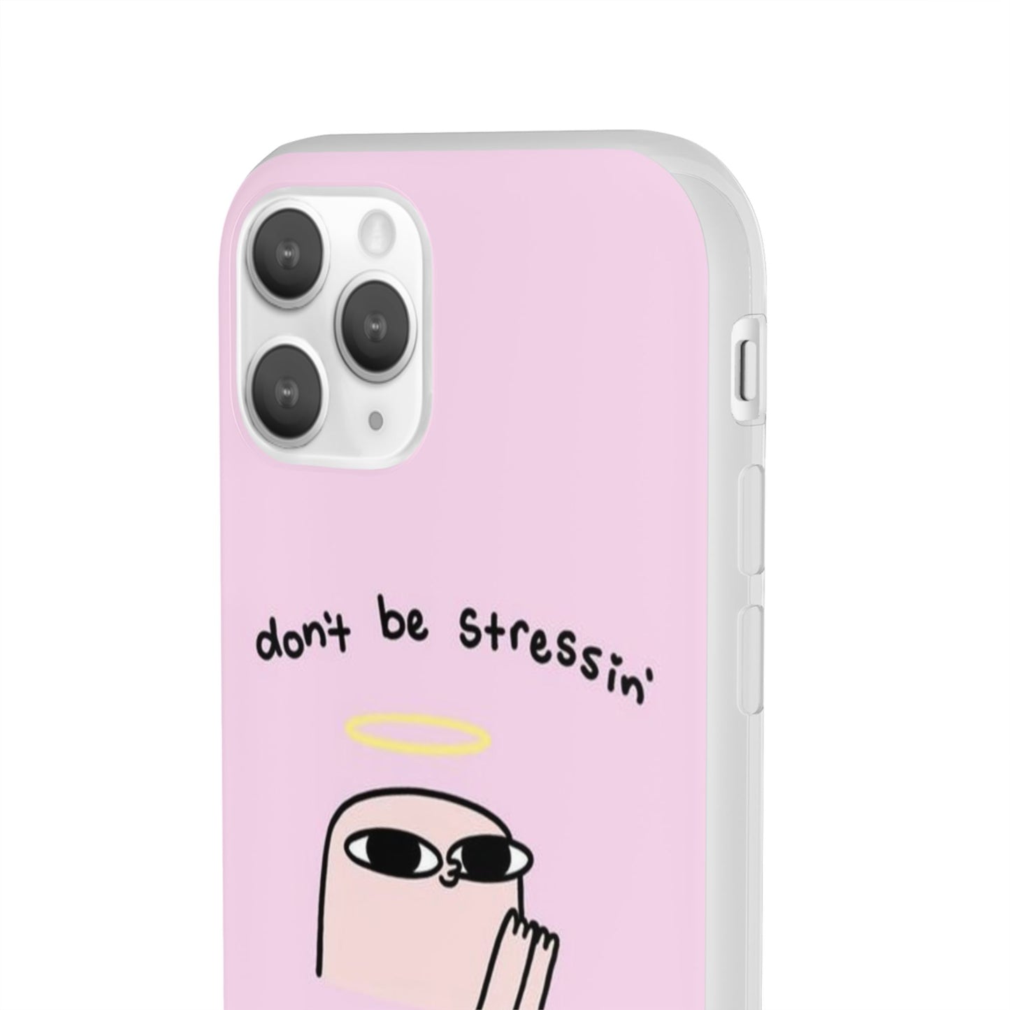 Cute Stress Relief Phone Case, Motivational Flexi Case, Gift for Friends, Phone Cover, Modern Art Case