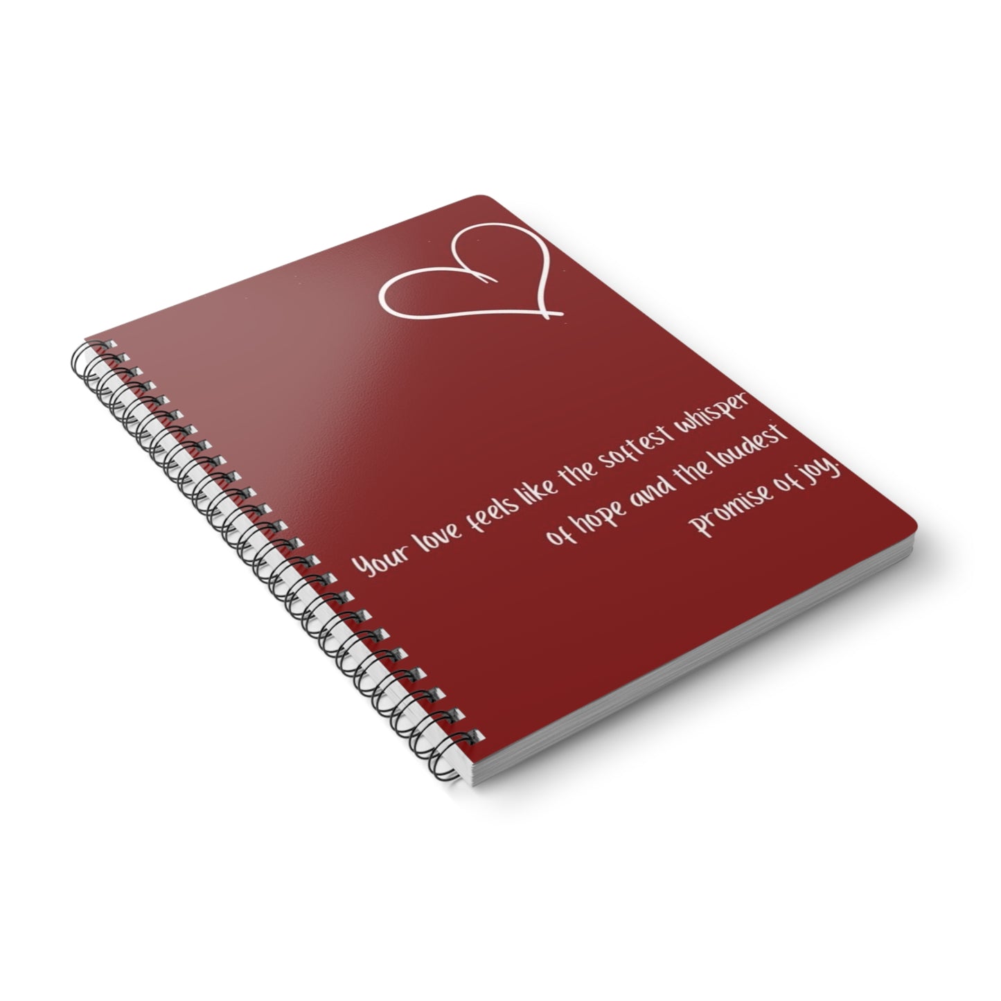 Romantic Wirobound Softcover Notebook - Perfect for Journaling, Love Letters, Gifts, Planner, or Daily Notes