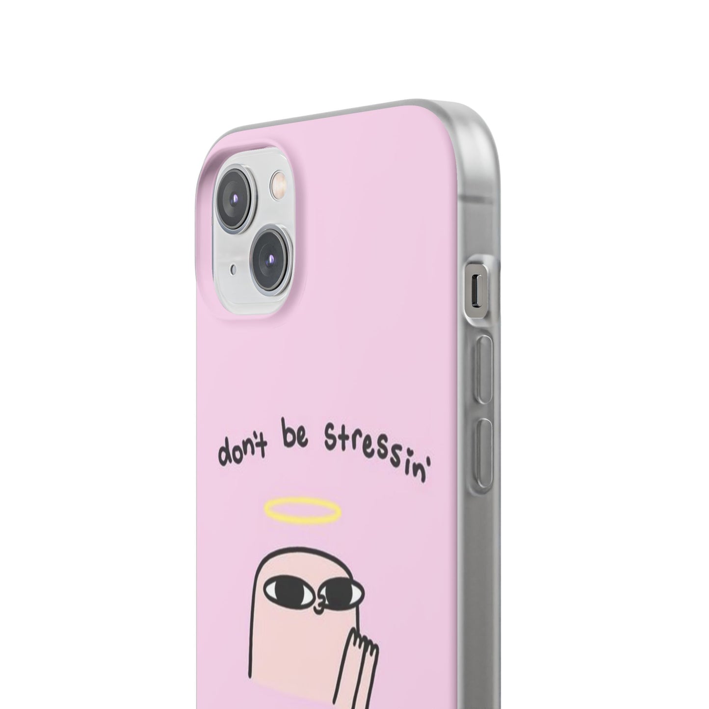 Cute Stress Relief Phone Case, Motivational Flexi Case, Gift for Friends, Phone Cover, Modern Art Case