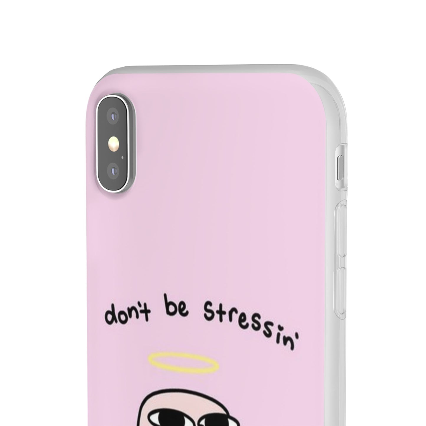 Cute Stress Relief Phone Case, Motivational Flexi Case, Gift for Friends, Phone Cover, Modern Art Case
