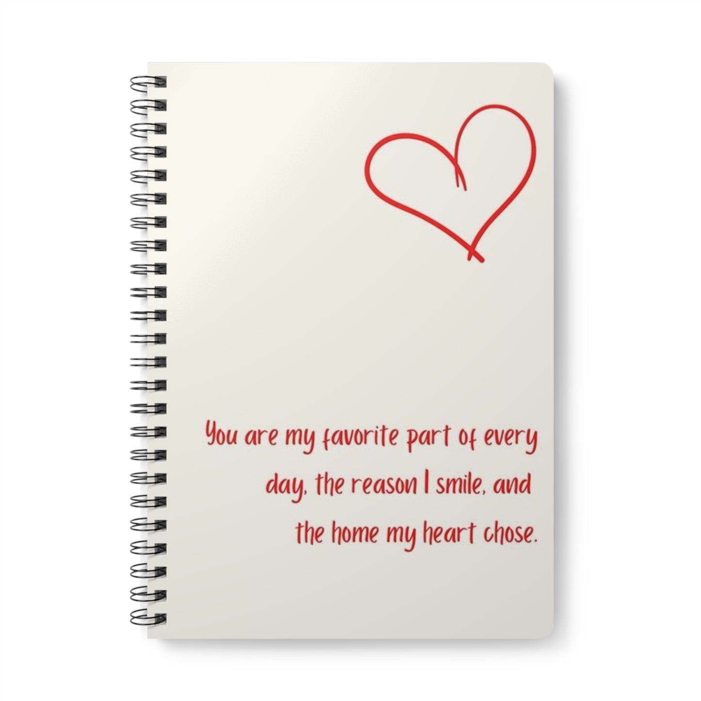 Heartfelt Wirobound Notebook - Perfect for Journaling, Gift for Friends, Love Notes, Creative Writing, Valentine's Day