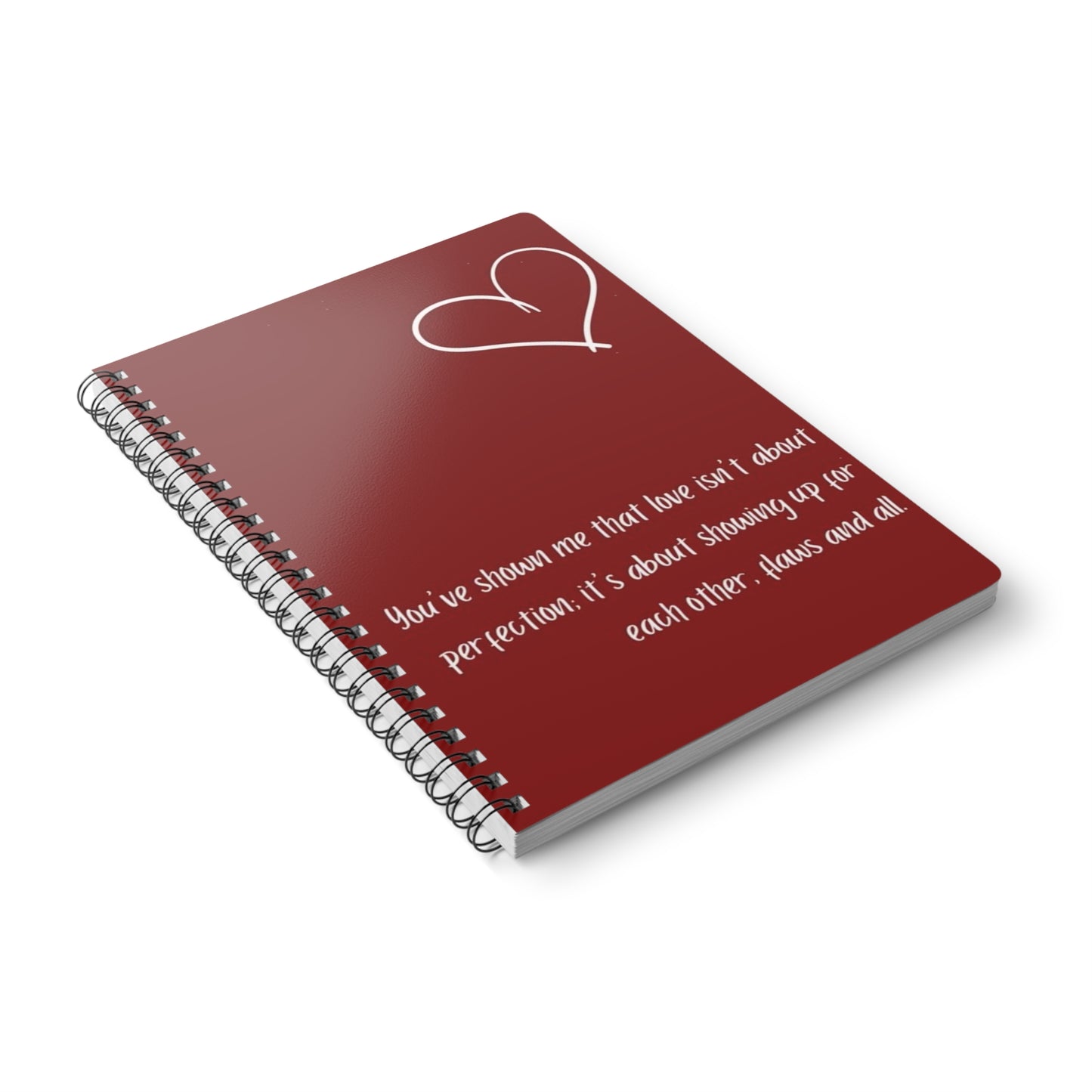 Heartfelt Wirobound Notebook | A5 Journal for Love Notes, Gratitude Lists, Self-Reflection, Gifts for Couples, Valentine’s Day