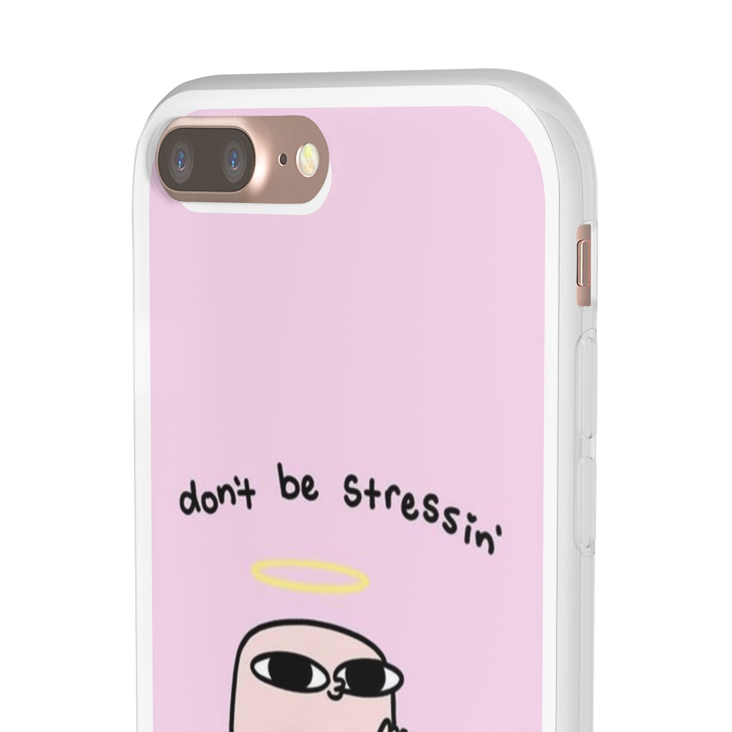 Cute Stress Relief Phone Case, Motivational Flexi Case, Gift for Friends, Phone Cover, Modern Art Case