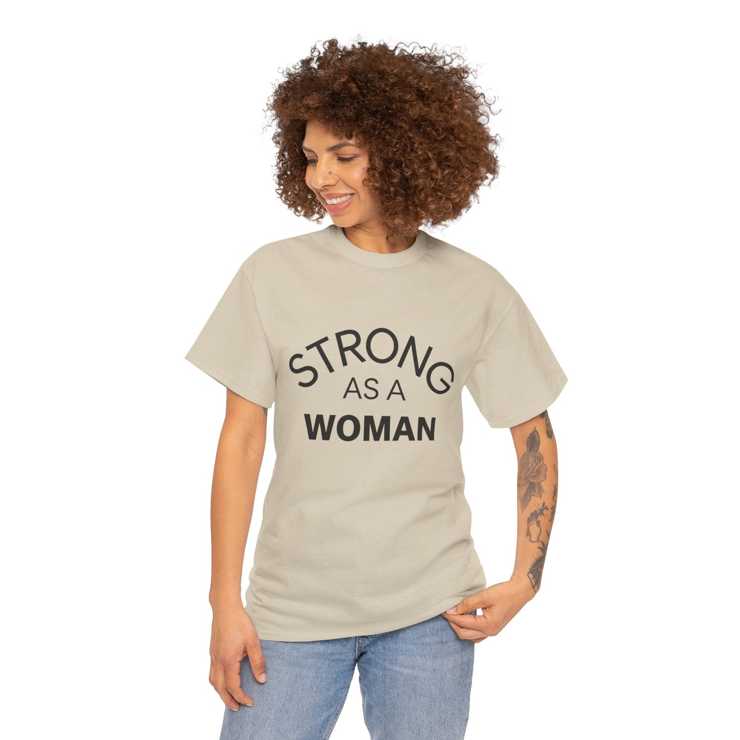 Strong as a Woman – Bold Feminist Tee for Everyday Power