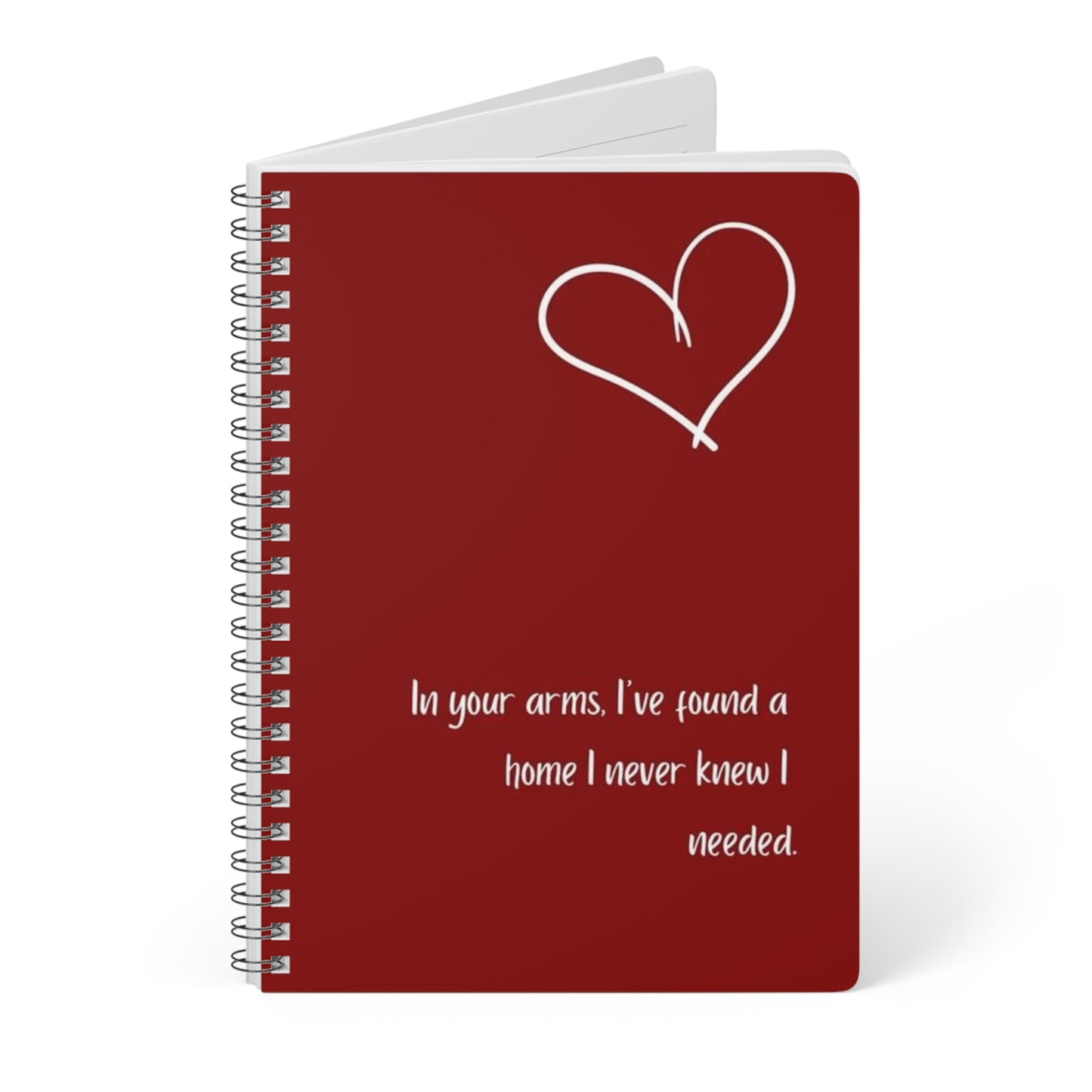 Heartfelt Wirobound Notebook - A5 Journal, Perfect for Gifts, Love Letters, Inspiration, Journaling, Valentine's Day