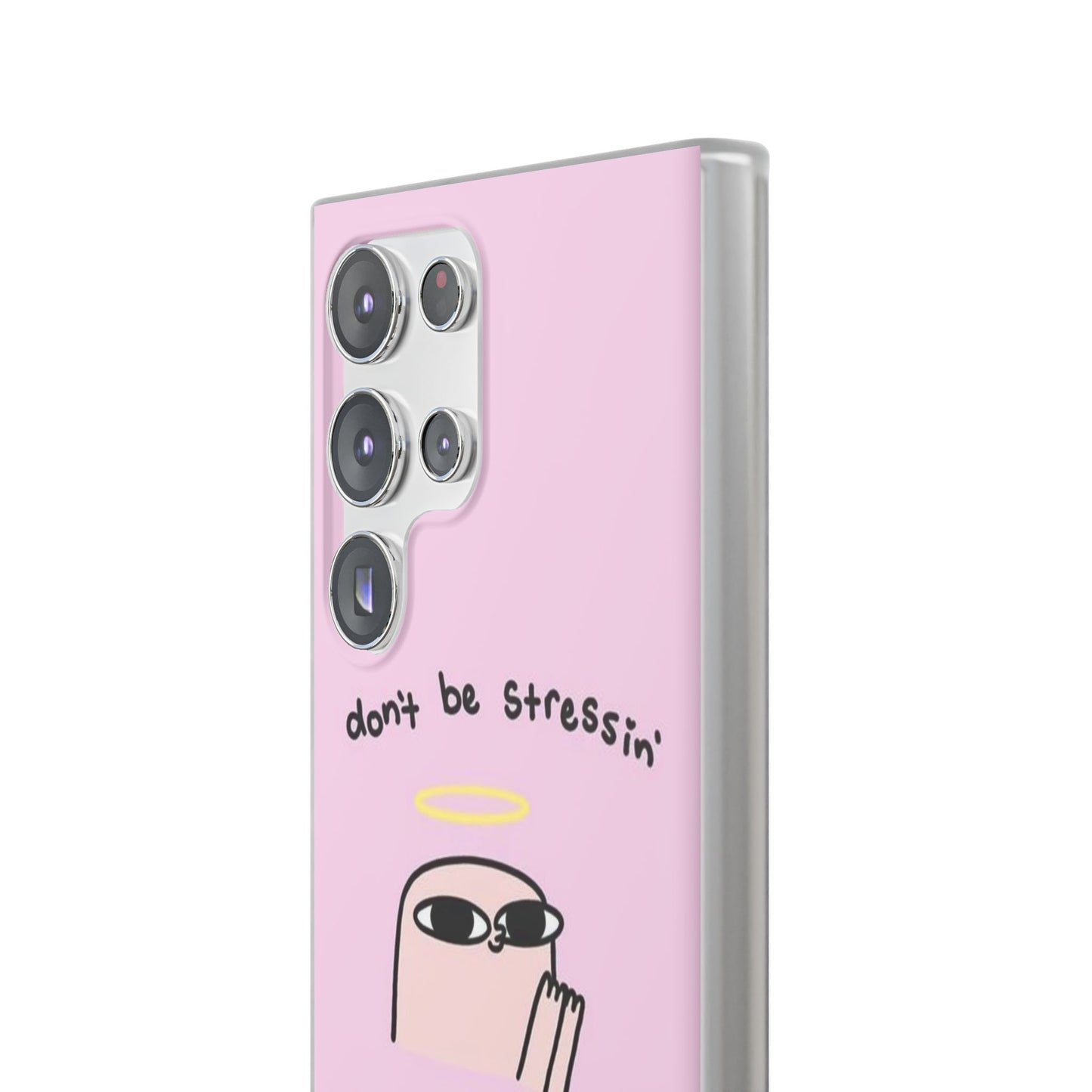 Cute Stress Relief Phone Case, Motivational Flexi Case, Gift for Friends, Phone Cover, Modern Art Case