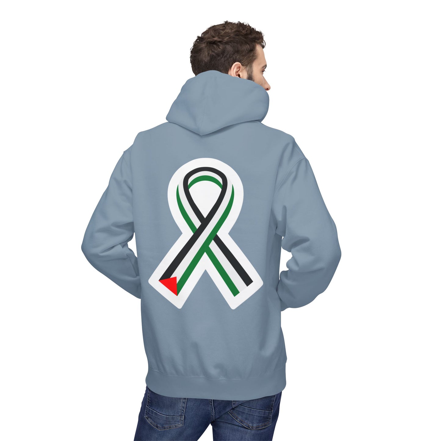 Unity Ribbon Fleece Hoodie | Softstyle Unisex Sweatshirt for Awareness, Gift for Activists, Comfortable Casual Wear