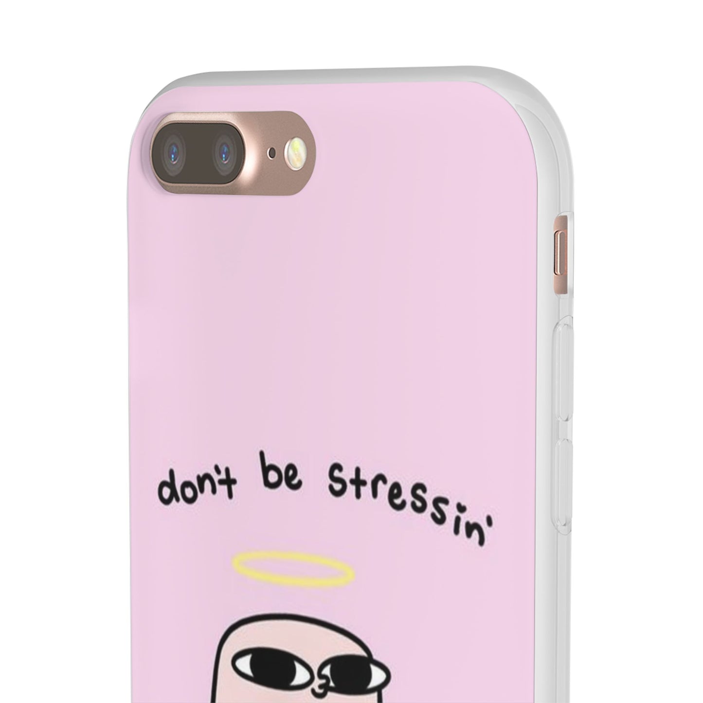 Cute Stress Relief Phone Case, Motivational Flexi Case, Gift for Friends, Phone Cover, Modern Art Case