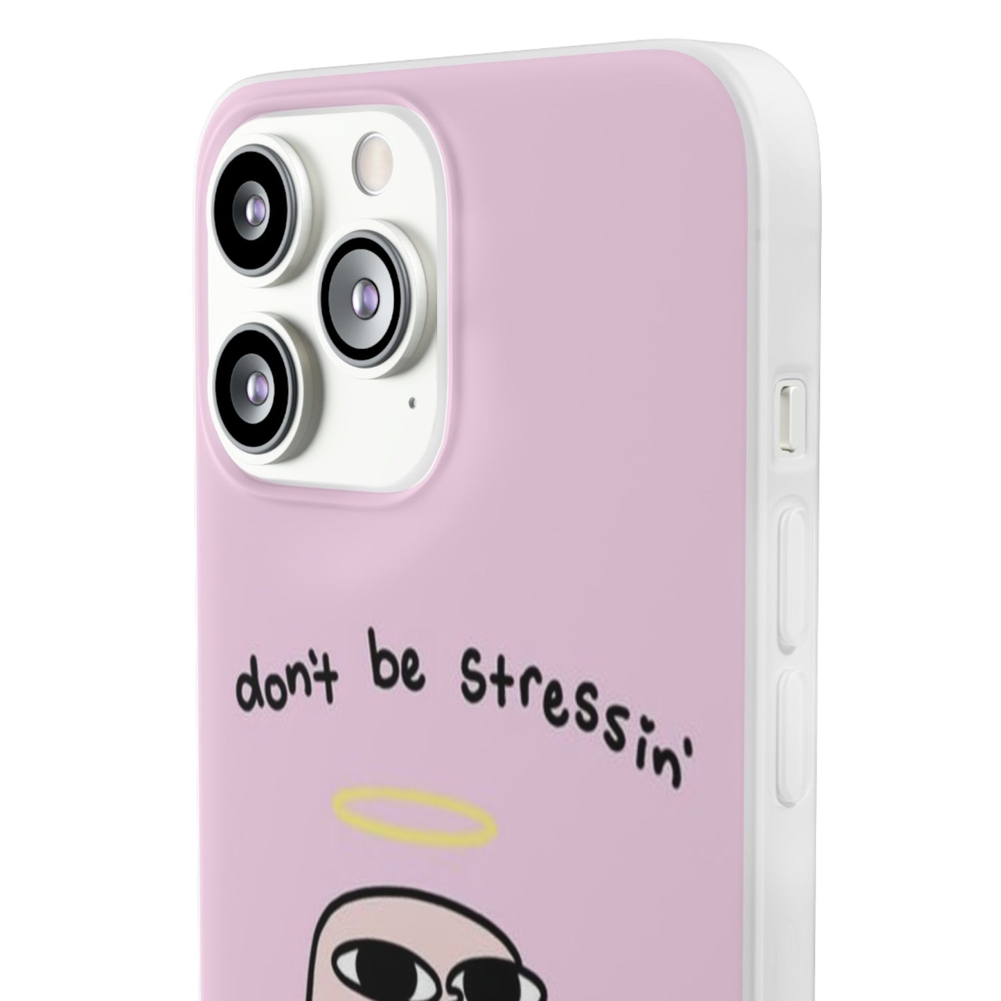 Cute Stress Relief Phone Case, Motivational Flexi Case, Gift for Friends, Phone Cover, Modern Art Case