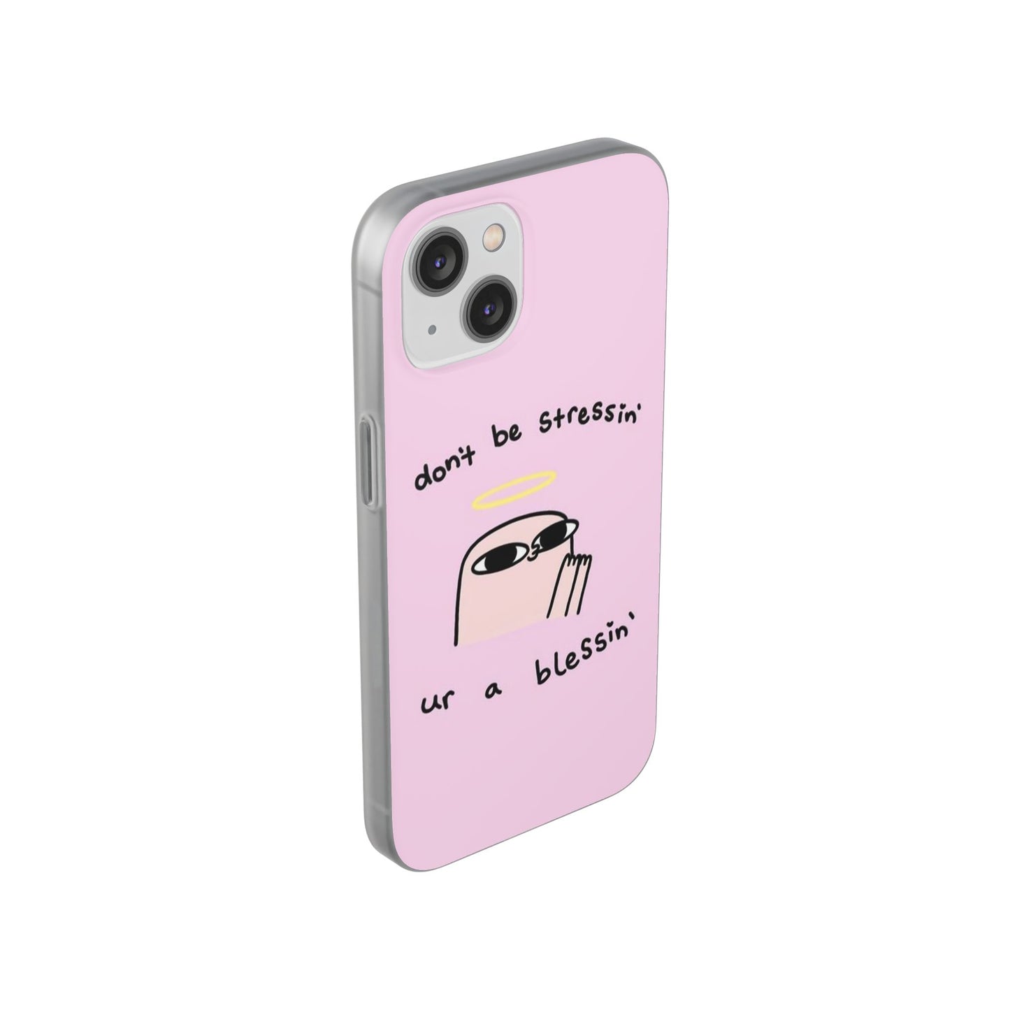 Cute Stress Relief Phone Case, Motivational Flexi Case, Gift for Friends, Phone Cover, Modern Art Case