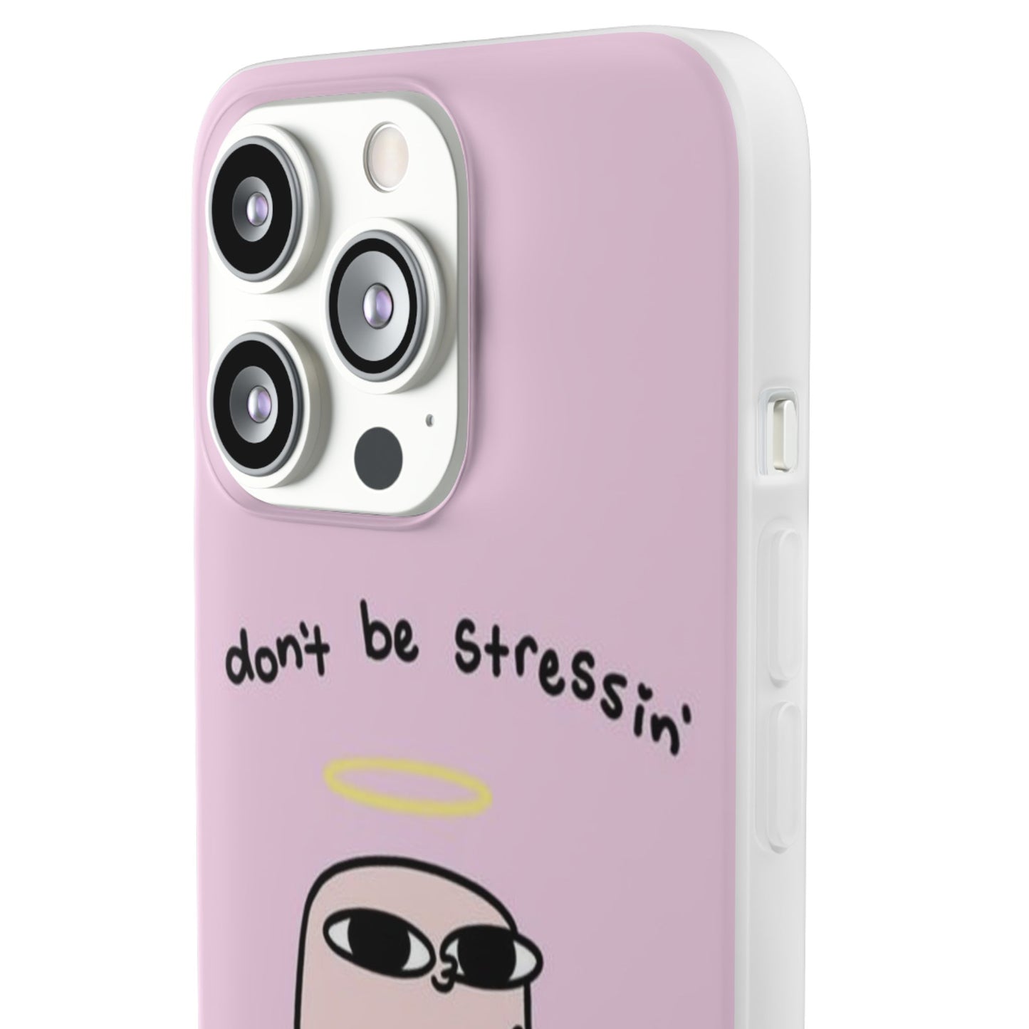 Cute Stress Relief Phone Case, Motivational Flexi Case, Gift for Friends, Phone Cover, Modern Art Case