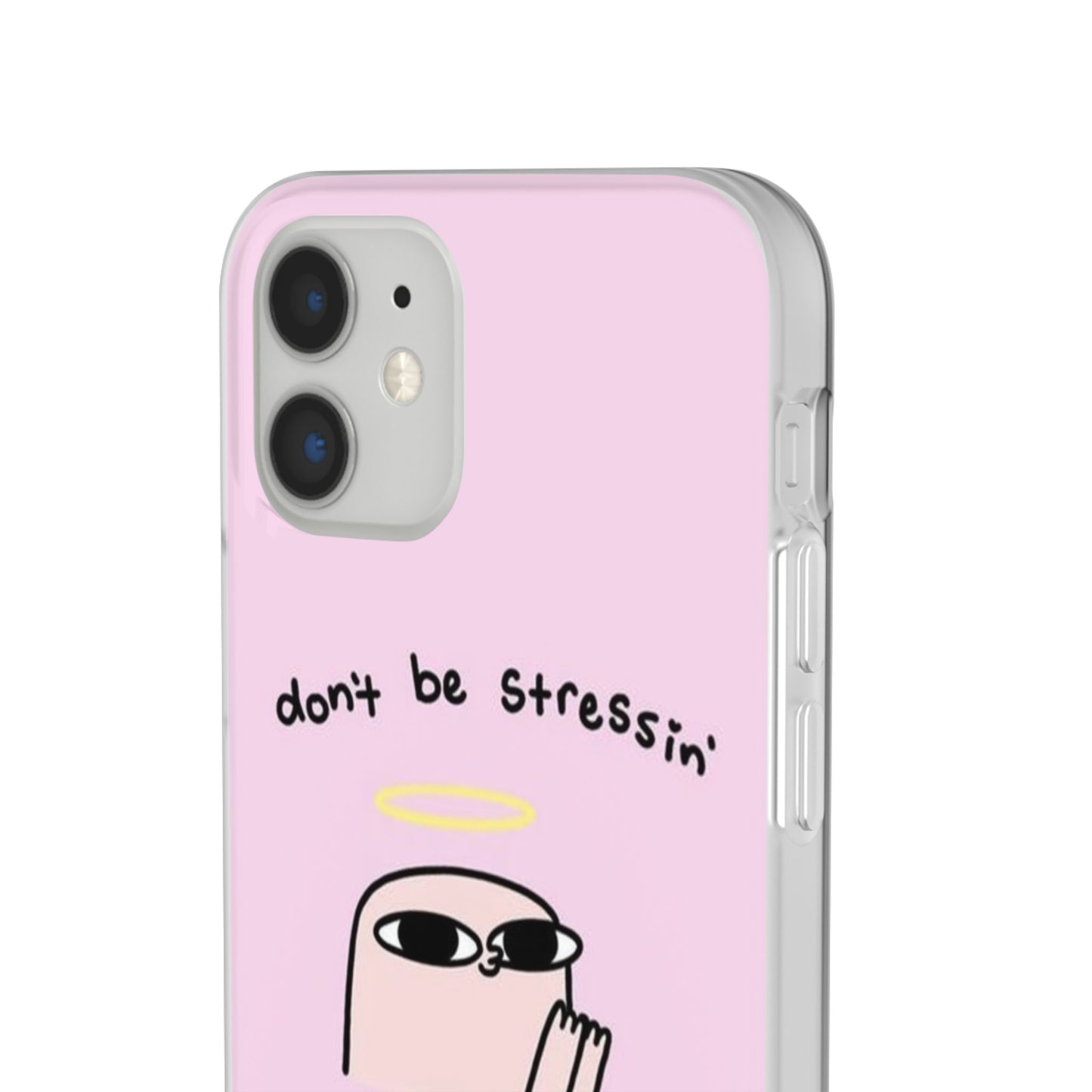 Cute Stress Relief Phone Case, Motivational Flexi Case, Gift for Friends, Phone Cover, Modern Art Case