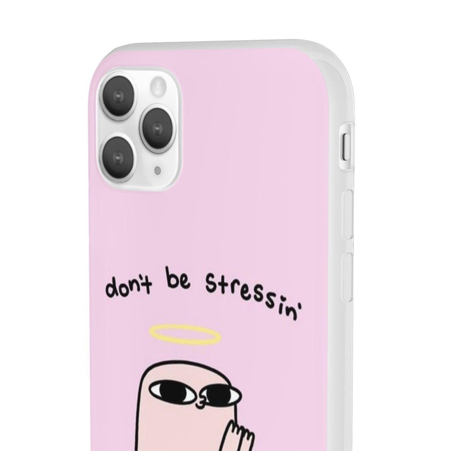 Cute Stress Relief Phone Case, Motivational Flexi Case, Gift for Friends, Phone Cover, Modern Art Case