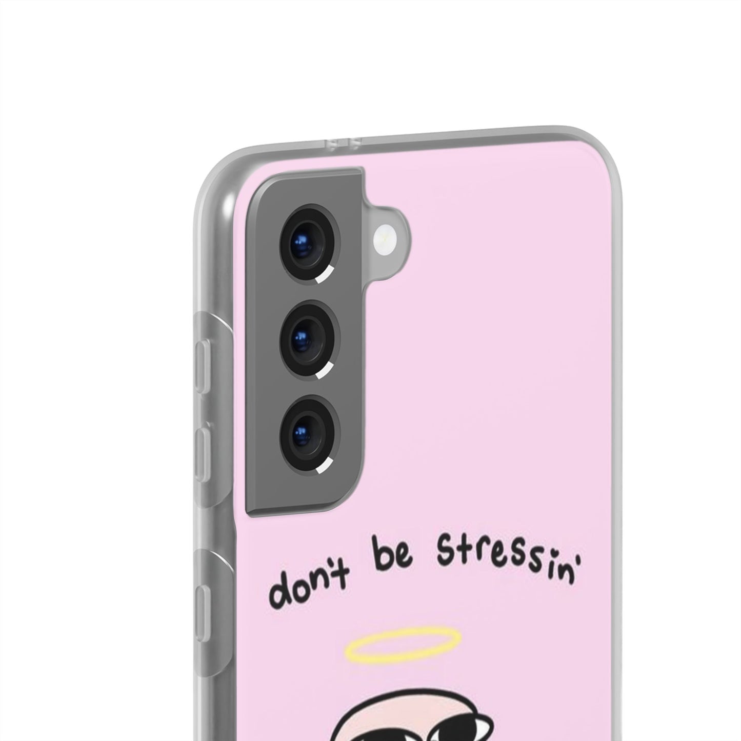 Cute Stress Relief Phone Case, Motivational Flexi Case, Gift for Friends, Phone Cover, Modern Art Case