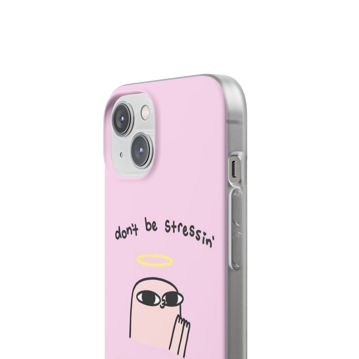 Cute Stress Relief Phone Case, Motivational Flexi Case, Gift for Friends, Phone Cover, Modern Art Case