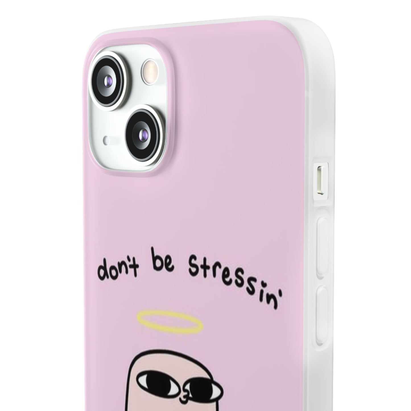 Cute Stress Relief Phone Case, Motivational Flexi Case, Gift for Friends, Phone Cover, Modern Art Case