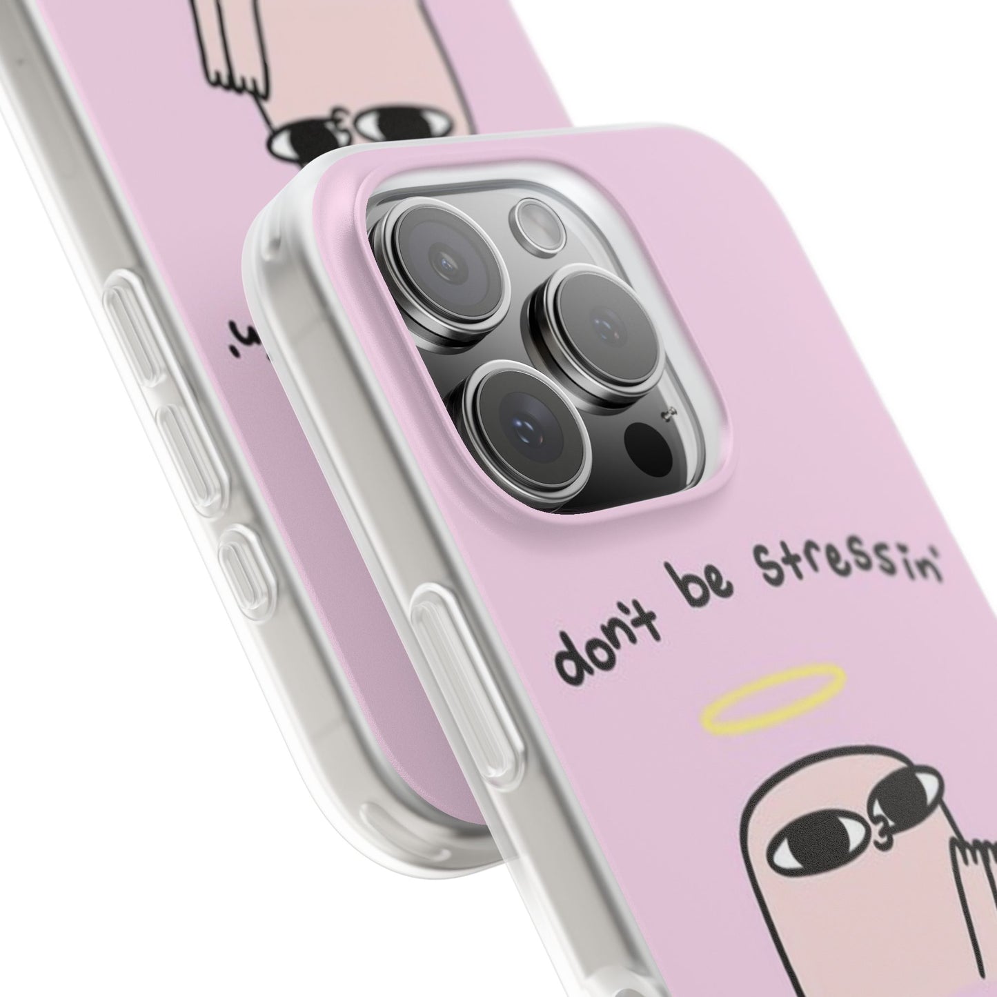 Cute Stress Relief Phone Case, Motivational Flexi Case, Gift for Friends, Phone Cover, Modern Art Case