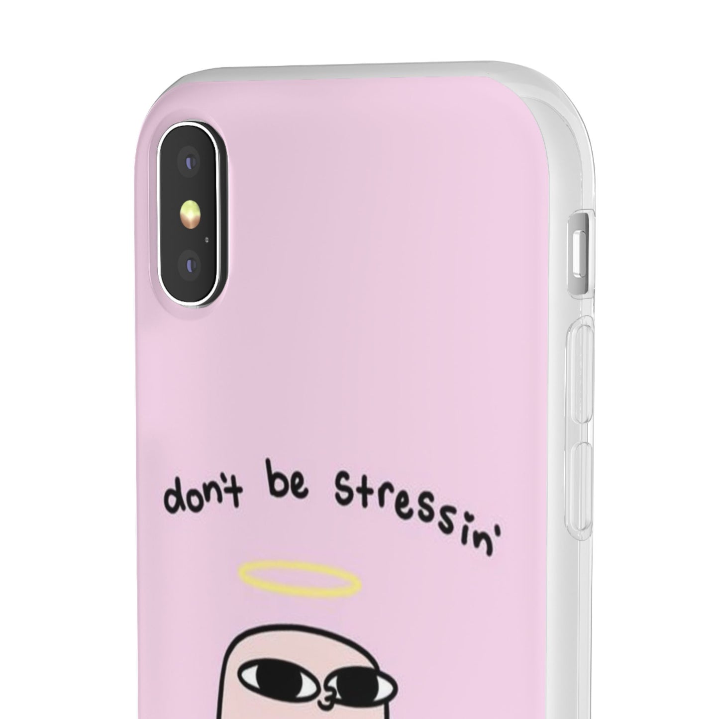 Cute Stress Relief Phone Case, Motivational Flexi Case, Gift for Friends, Phone Cover, Modern Art Case