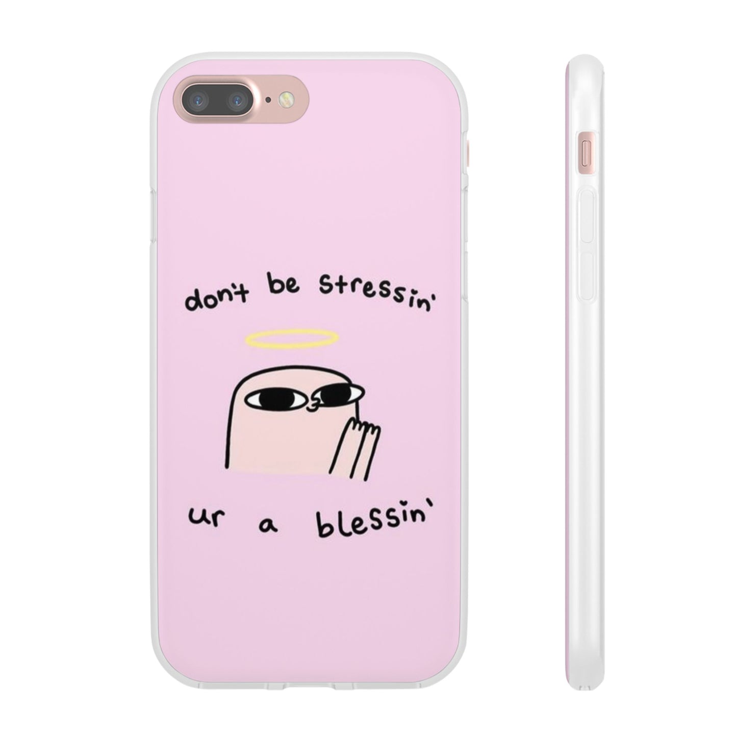 Cute Stress Relief Phone Case, Motivational Flexi Case, Gift for Friends, Phone Cover, Modern Art Case
