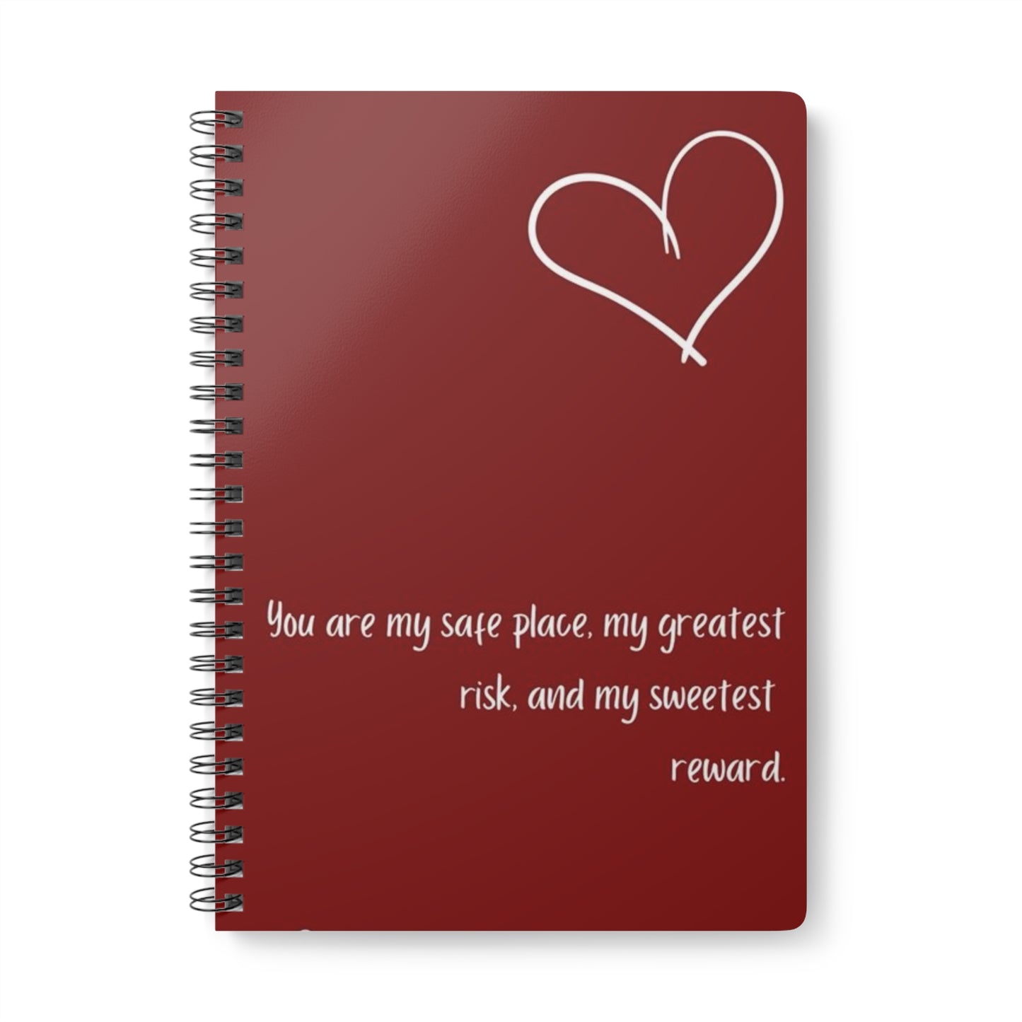 Heartfelt Wirobound Notebook, Thoughtful Gift for Writers, Journaling, Love Notes, Valentine's Day, Inspirational Quotes