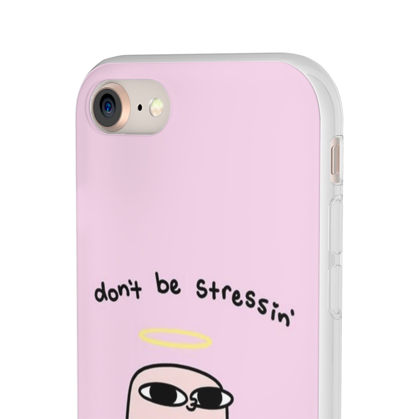 Cute Stress Relief Phone Case, Motivational Flexi Case, Gift for Friends, Phone Cover, Modern Art Case