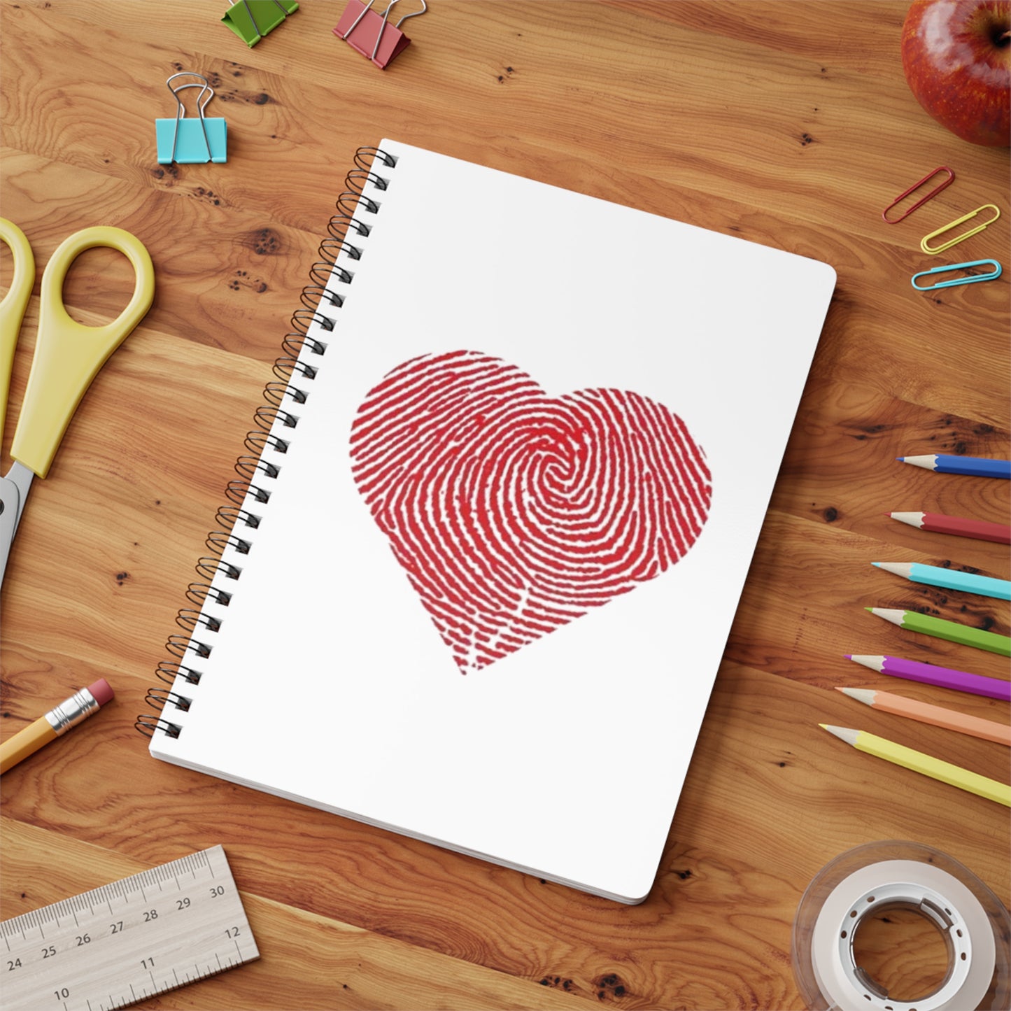 Heartfelt Wirobound Notebook - Perfect for Journaling, Gifts, Sketching, Teacher Notebooks, Love Letters, Valentine's Day