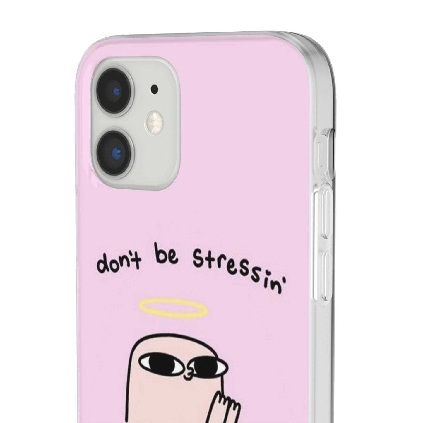 Cute Stress Relief Phone Case, Motivational Flexi Case, Gift for Friends, Phone Cover, Modern Art Case