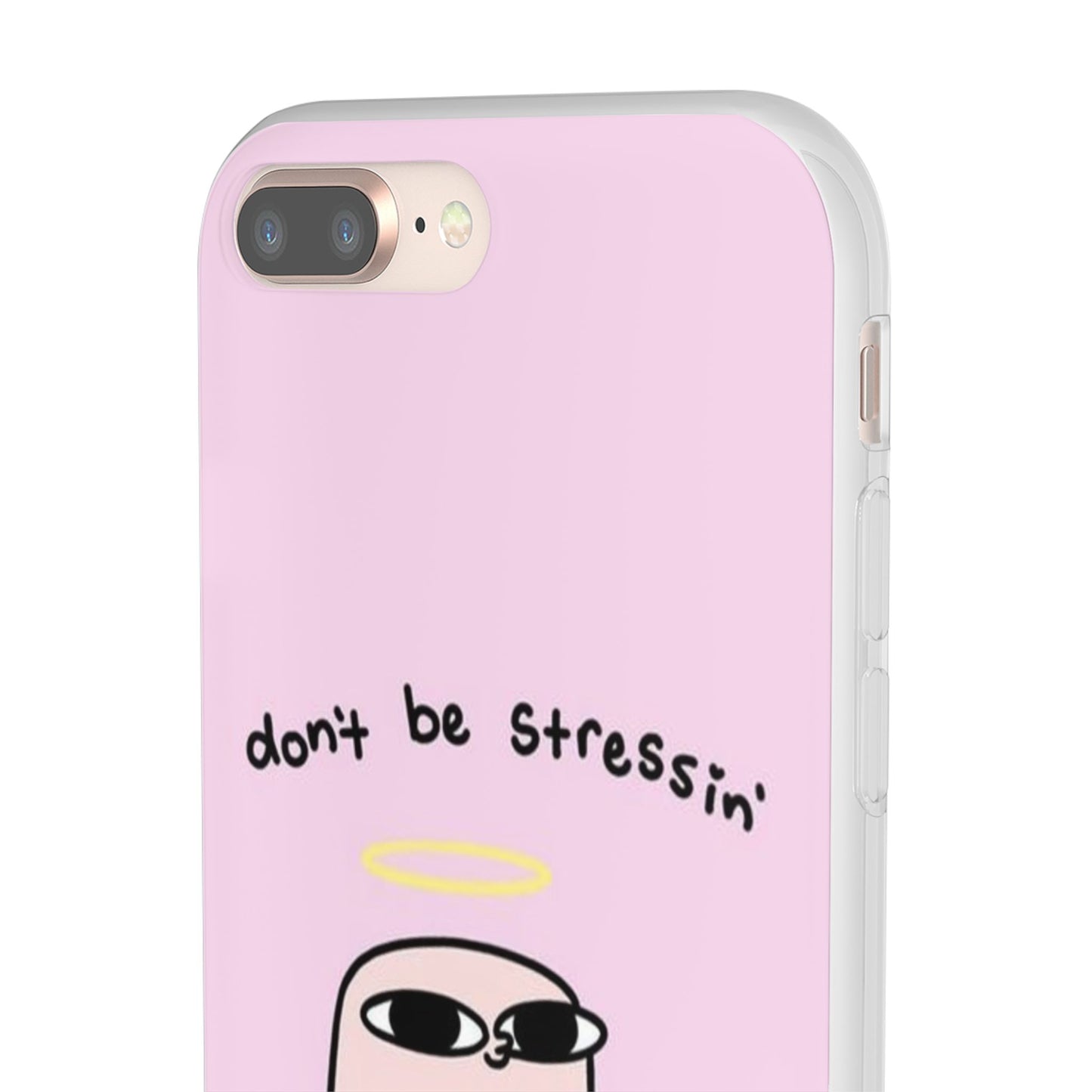 Cute Stress Relief Phone Case, Motivational Flexi Case, Gift for Friends, Phone Cover, Modern Art Case