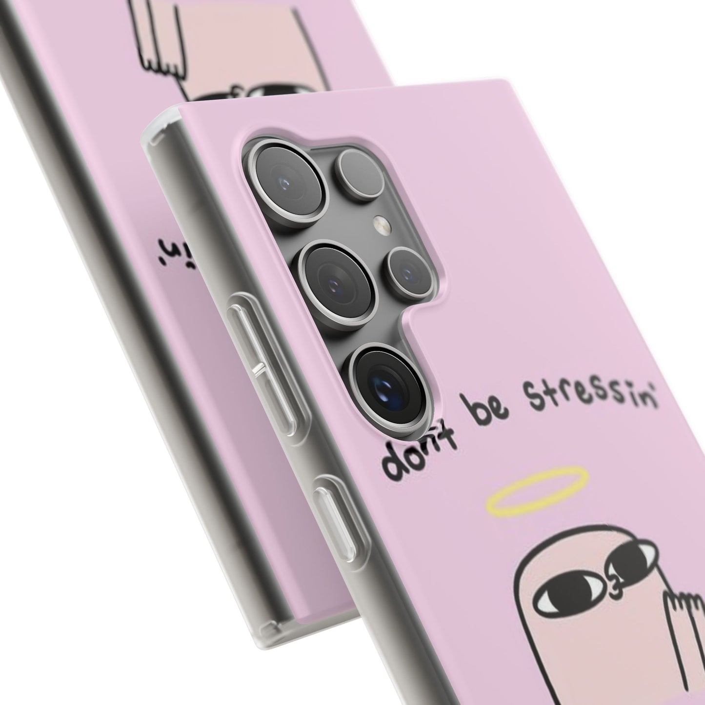 Cute Stress Relief Phone Case, Motivational Flexi Case, Gift for Friends, Phone Cover, Modern Art Case