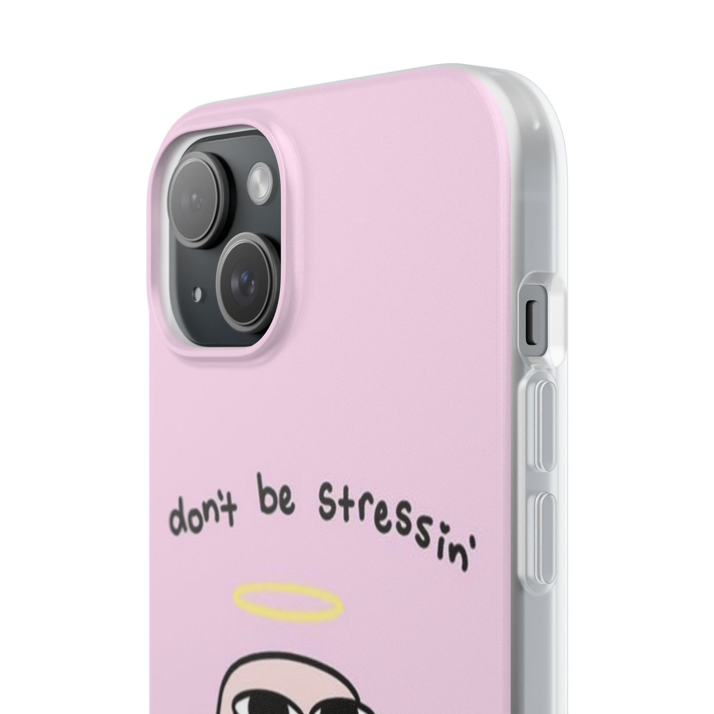 Cute Stress Relief Phone Case, Motivational Flexi Case, Gift for Friends, Phone Cover, Modern Art Case