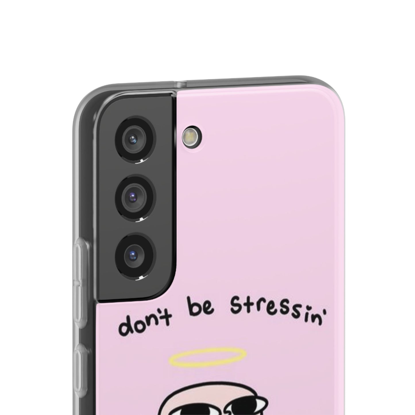 Cute Stress Relief Phone Case, Motivational Flexi Case, Gift for Friends, Phone Cover, Modern Art Case