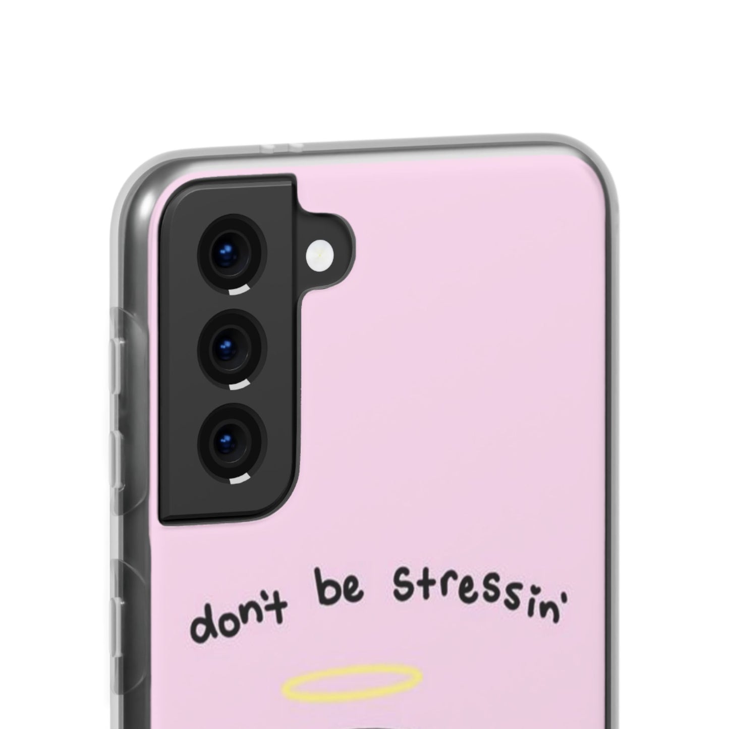 Cute Stress Relief Phone Case, Motivational Flexi Case, Gift for Friends, Phone Cover, Modern Art Case
