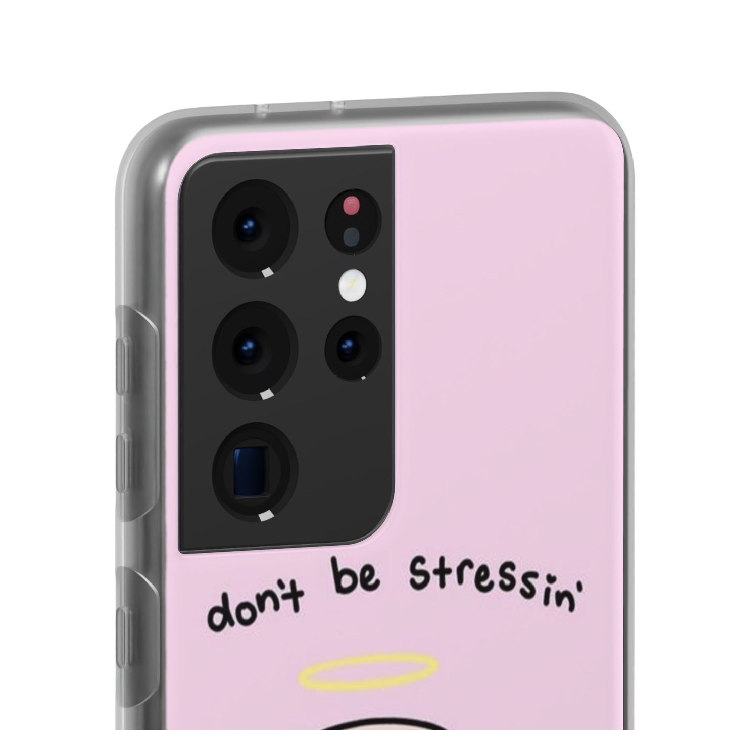 Cute Stress Relief Phone Case, Motivational Flexi Case, Gift for Friends, Phone Cover, Modern Art Case