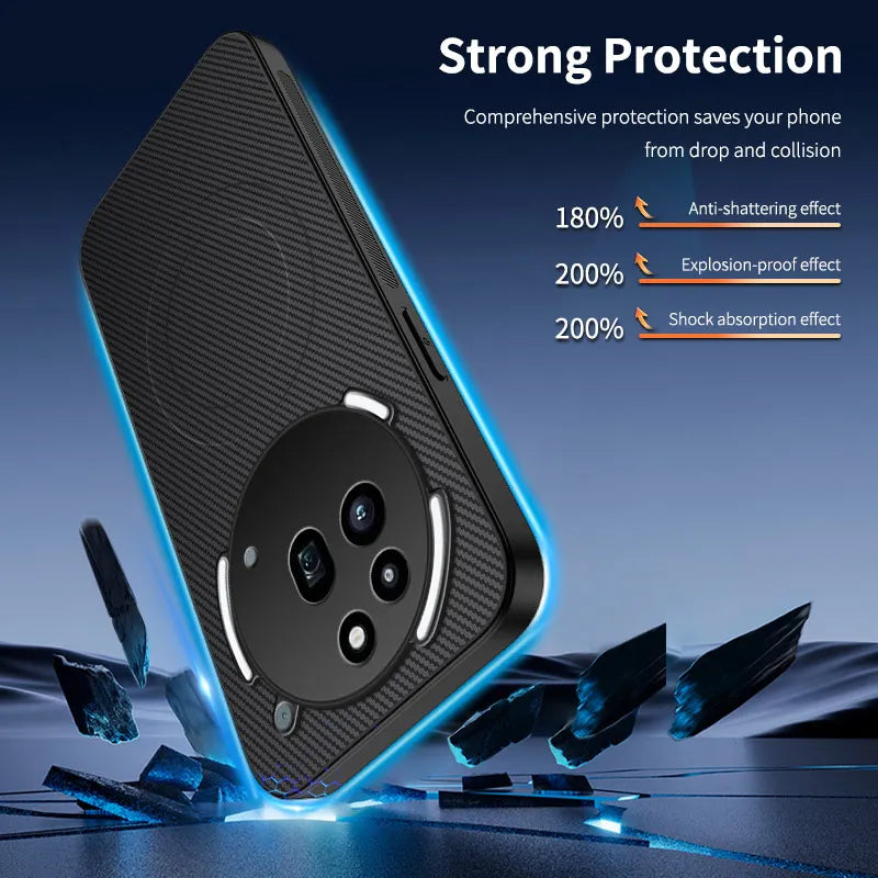 Carbon Fiber Magnetic Case For Phone 3a / Pro Ultra Thin Hard Matte Back Camera Protector Shockproof TPU Bumper Shell